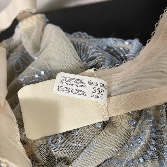 Fit fully yours blue lace bra 42d - Picture 2 of 3